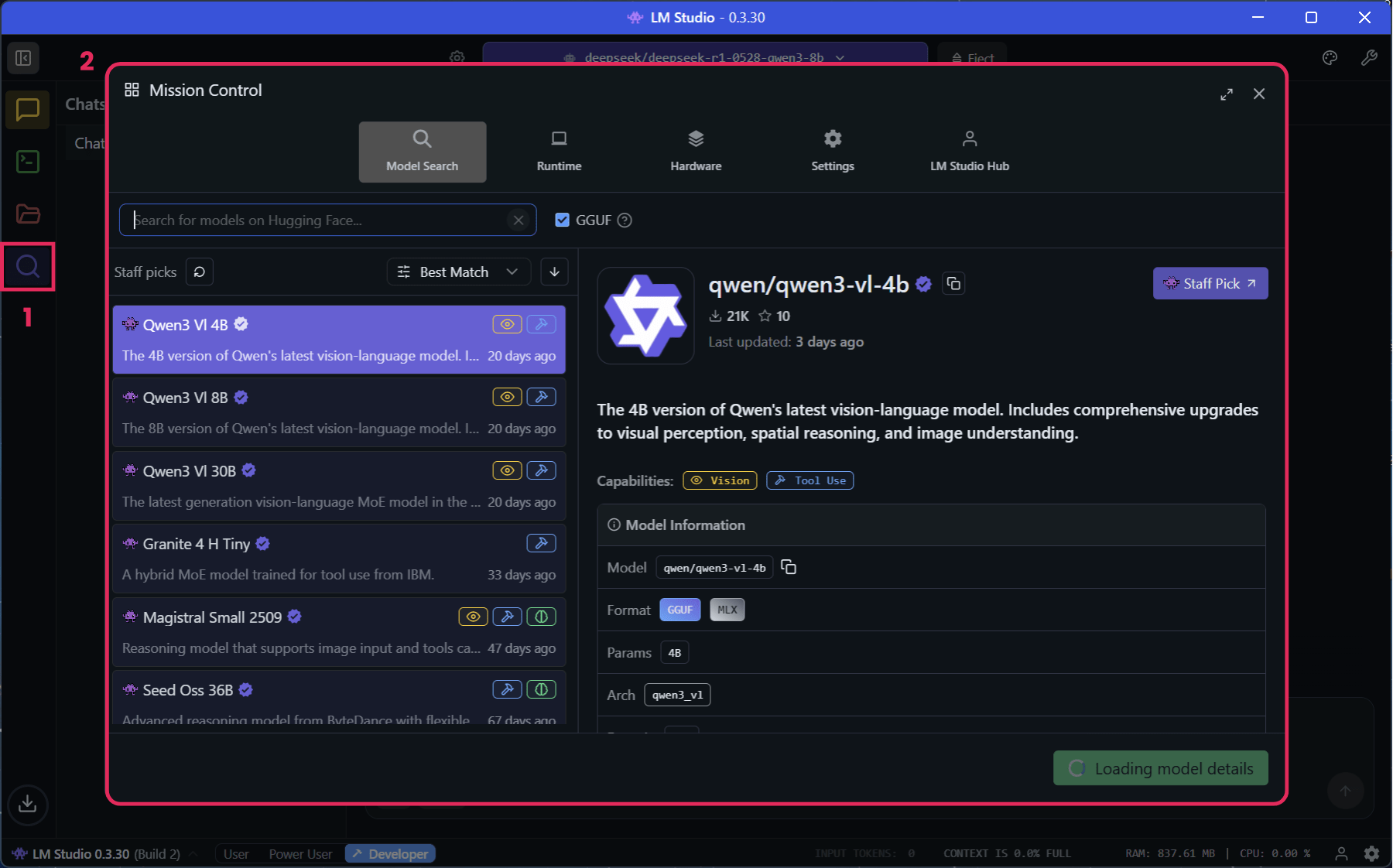 LM Studio Discover Models